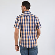 Camisa Yale Para Caballero Manga Corta Regular Fit 4972 Naranja