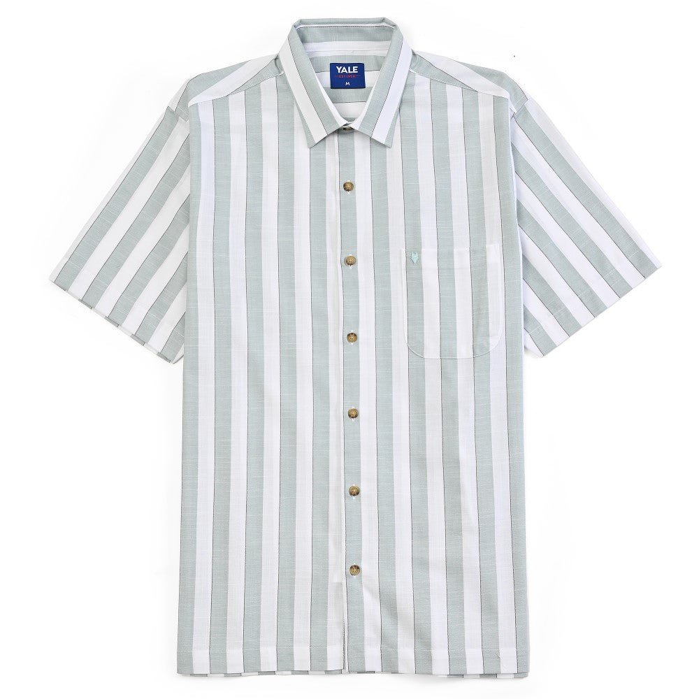 Camisa Yale Para Caballero Manga Corta Regular Fit 4759 Verde Laurel