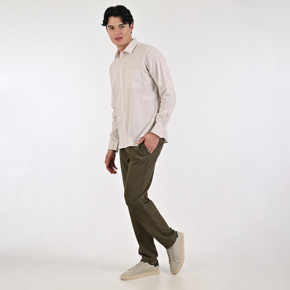 Camisa Caballero Supply Company Manga Larga Slim Fit 4561 Arena