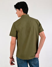 Camisa Caballero Supply Company Manga Larga Slim Fit 4550 Verde Militar