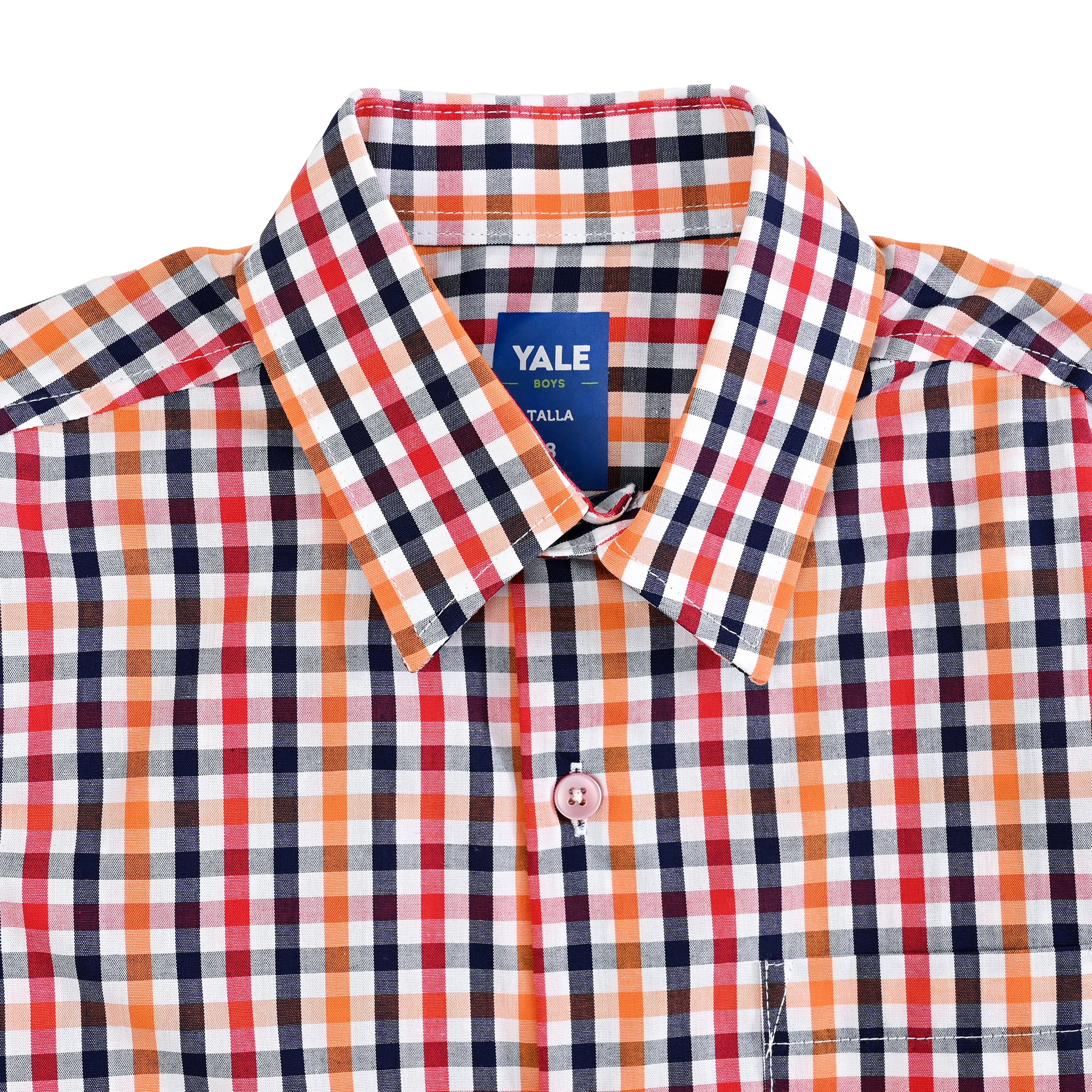 Camisa Yale Boys Manga Corta Regular Fit 4656 Rojo