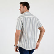 Camisa Yale Para Caballero Manga Corta Regular Fit 5188 Gris Perla