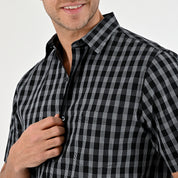 Camisa Yale Para Caballero Manga Corta Regular Fit 5512 Negro