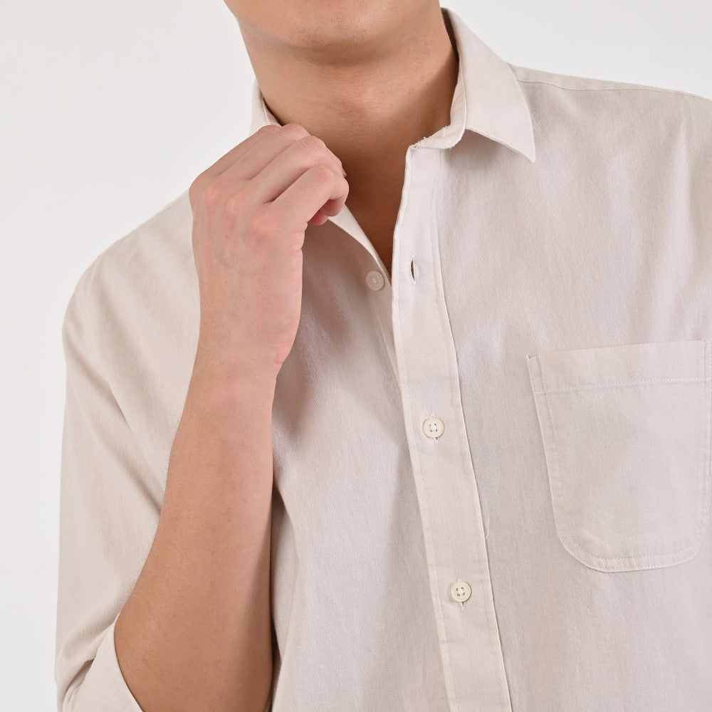 Camisa Caballero Supply Company Manga Larga Slim Fit 4561 Arena