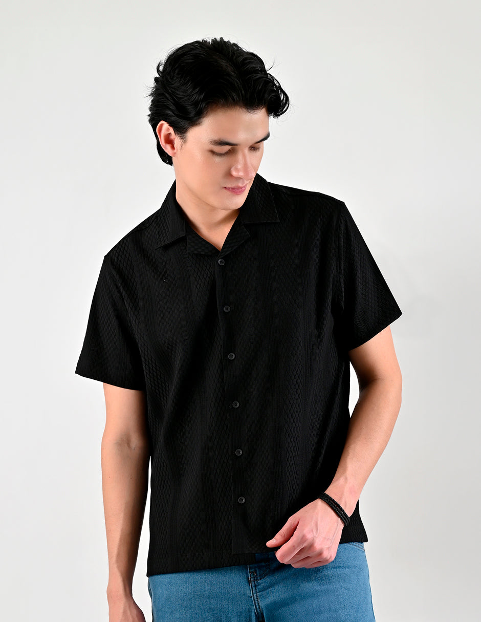 Camisa Caballero Supply Company Manga Larga Slim Fit 4551 Negro