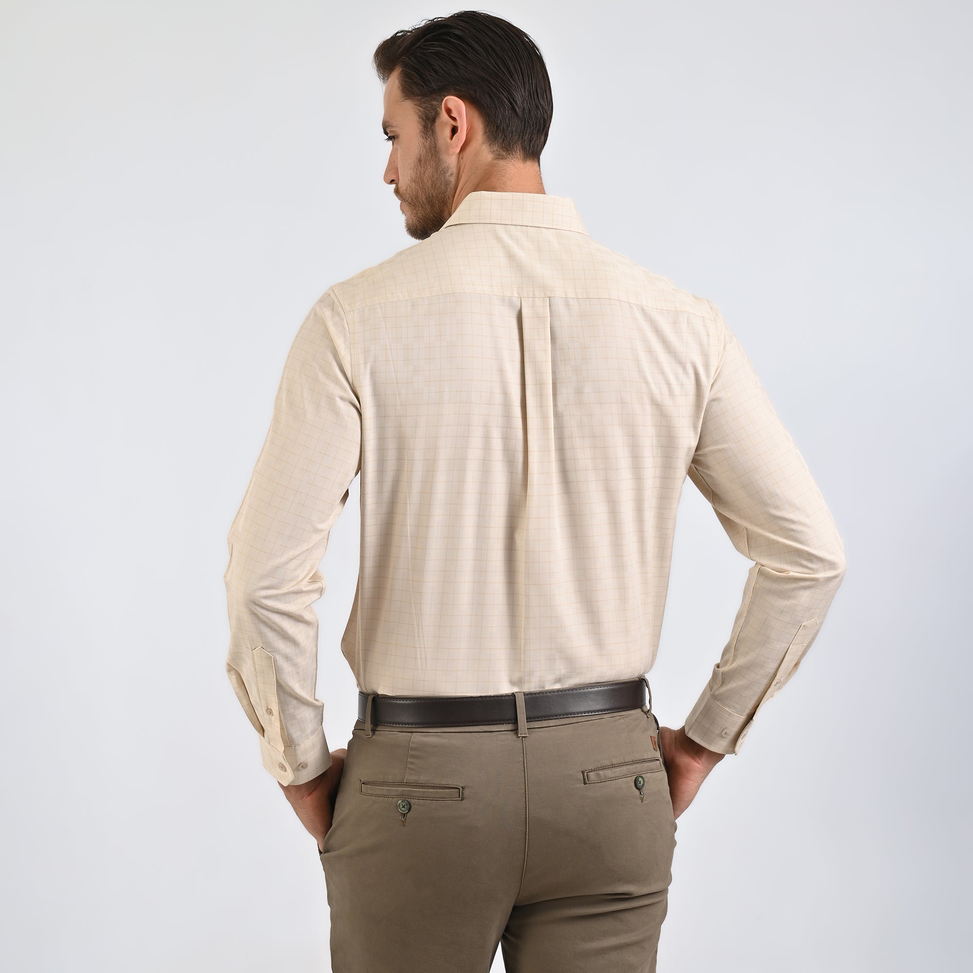 Camisa Yale Para Caballero Manga Larga Regular Fit 4930 Kaki