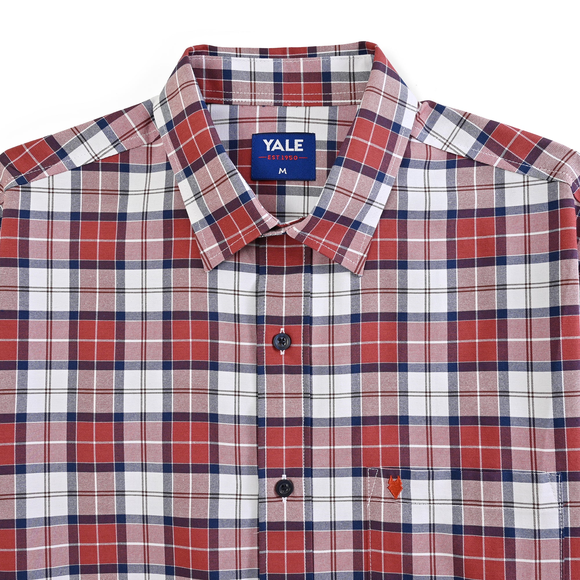 Camisa Yale Para Caballero Manga Corta Regular Fit 5467 Rojo