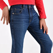 Pantalón de Mezclilla Yale Boys Slim Fit 2944 Azul Zafiro