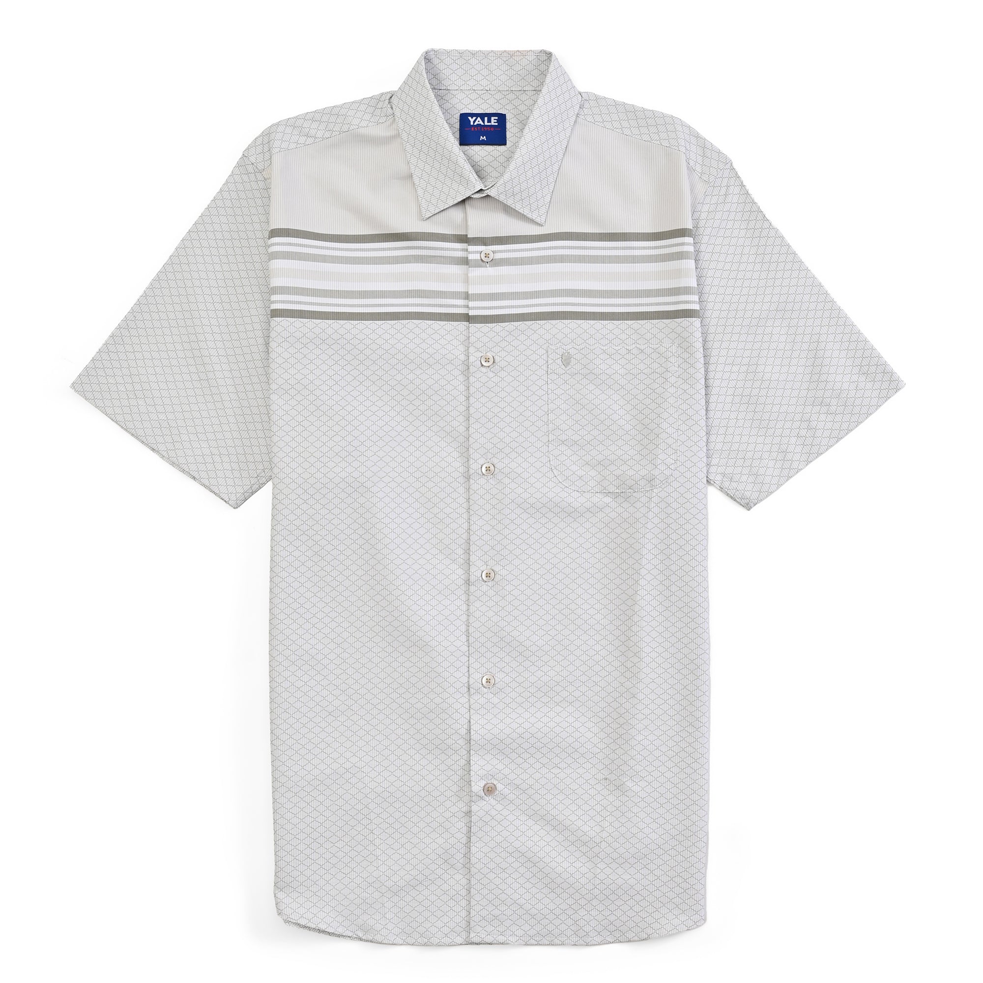 Camisa Yale Para Caballero Cenefa Manga Corta Classic Fit 4715 Arena