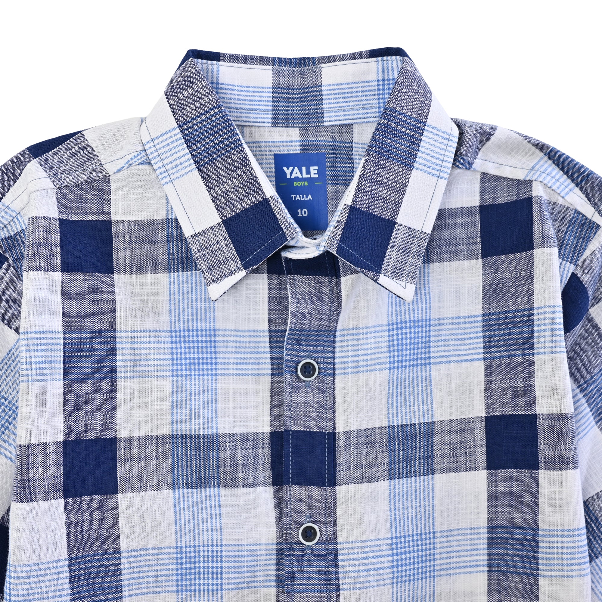 Camisa Yale Boys Manga Corta Regular Fit 4661 Azul