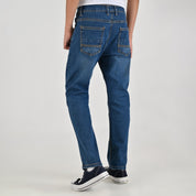 Pantalón de Mezclilla Yale Boys Slim Fit 3641 Azul Plumbago