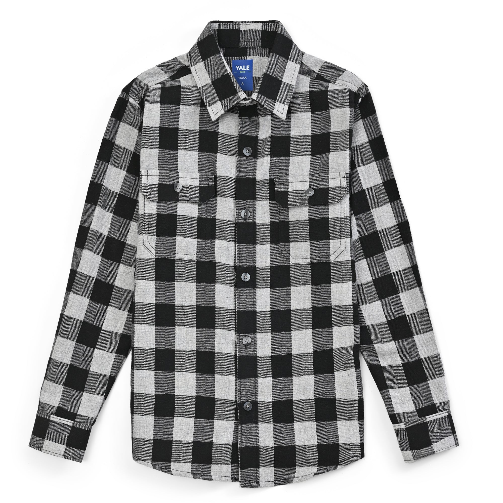 Camisa Yale Boys Manga Larga Regular Fit 4680 Gris