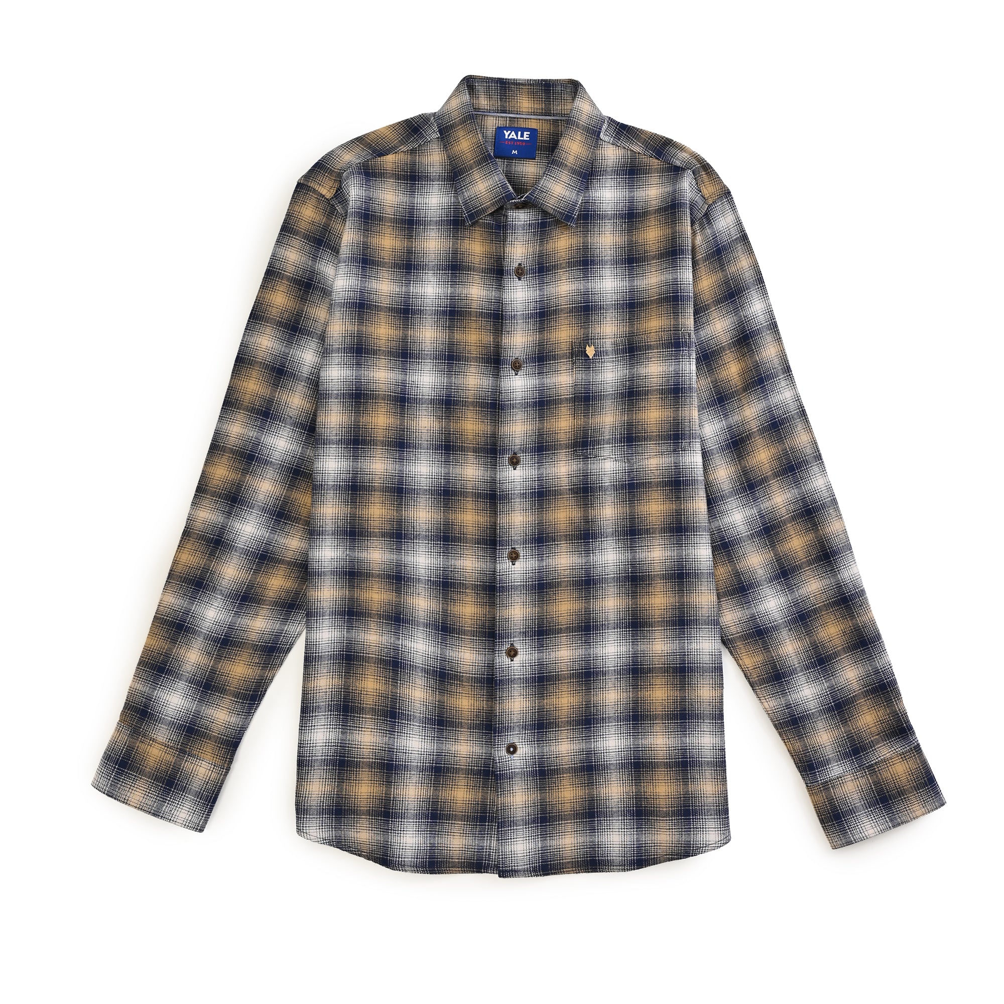 Camisa Yale Para Caballero Manga Larga Regular Fit 4640 Kaki Especial