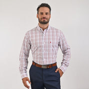 Camisa Yale Para Caballero Manga Larga Regular Fit 4743 Rojo Sangre