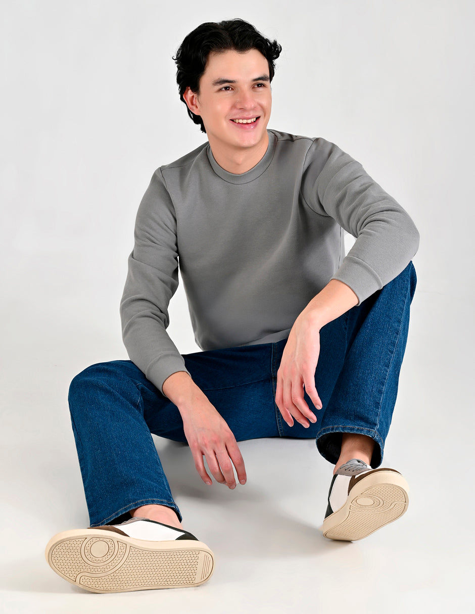 Sudadera Caballero Supply Company Cuello Redondo Fit 4720 Gris Perla