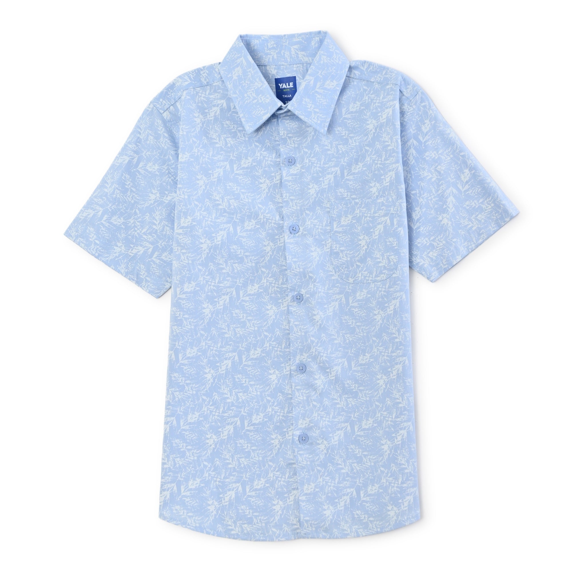 Camisa Yale Boys Manga Corta Regular Fit 4659 Azul