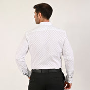 Camisa Yale Collection Para Caballero Manga Larga Slim Fit 4603 Blanco
