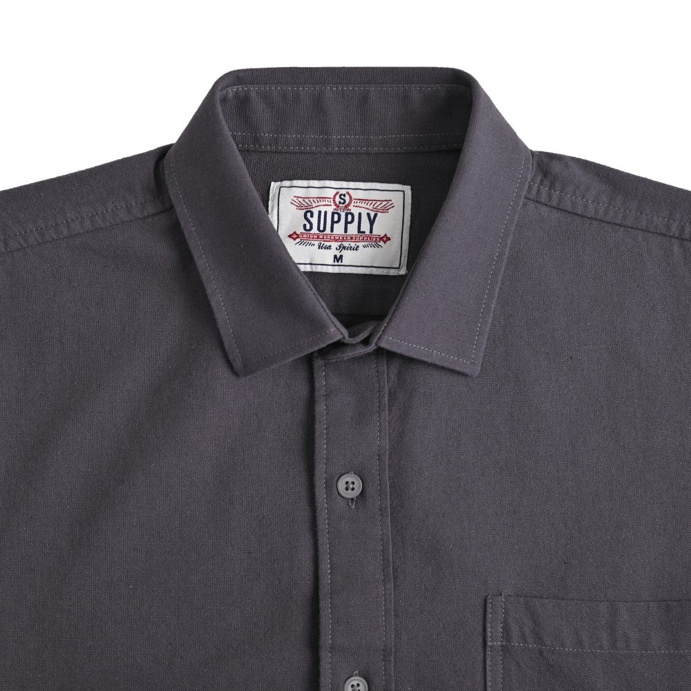 Camisa Caballero Supply Company Manga Larga Slim Fit 4562 Gris Oxford