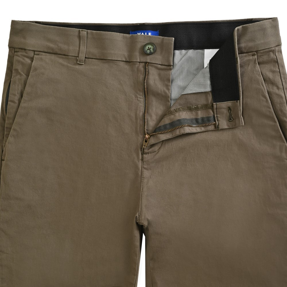 Pantalón Casual Yale Para Caballero Modern Sin Pinzas Slim Fit 5538 Verde Olivo