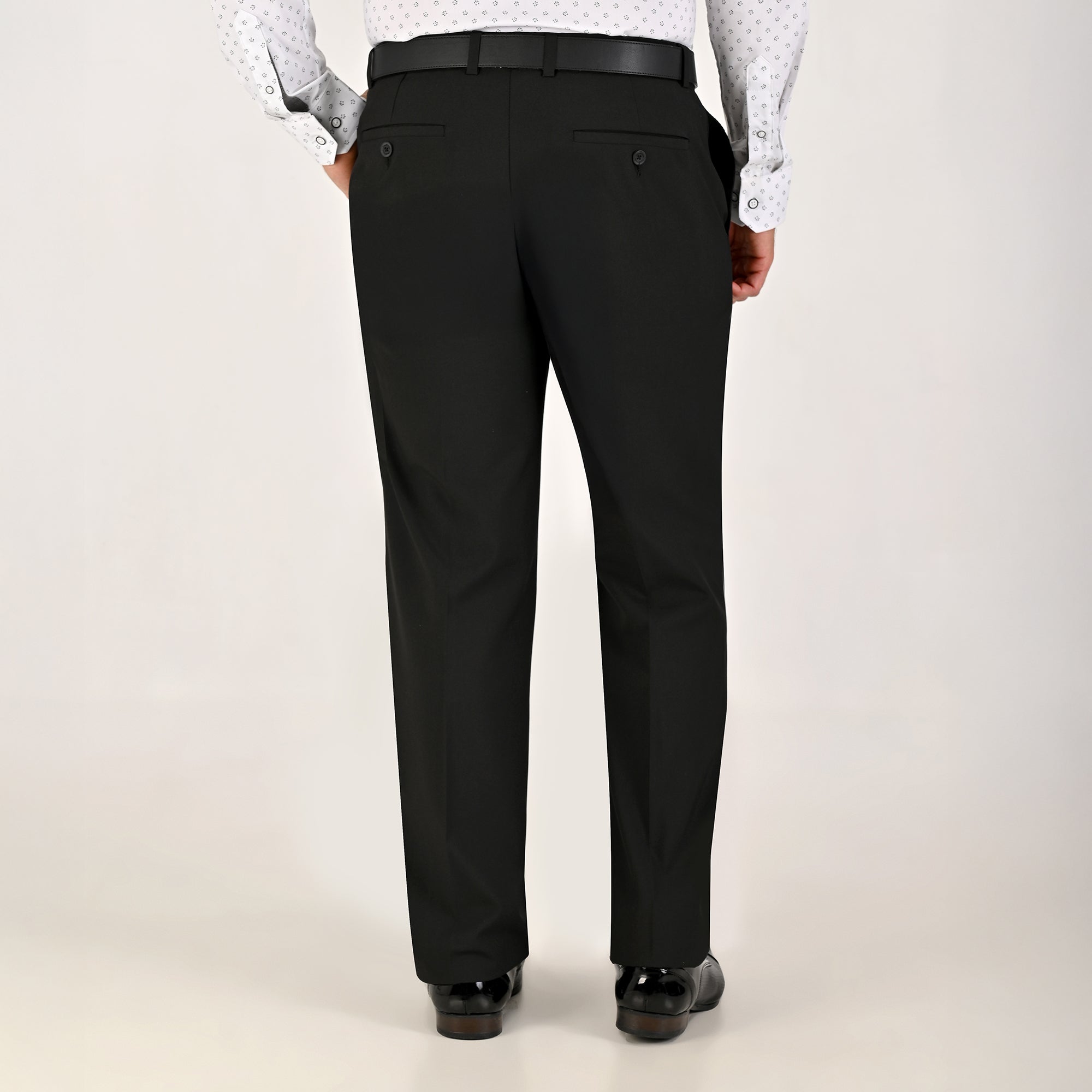 Pantalón de Caballero de Vestir Yale Cintura Ajustable Slim Fit 4724 Negro
