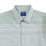 Camisa Yale Para Caballero Cenefa Manga Corta Classic Fit 4714 Verde Agua