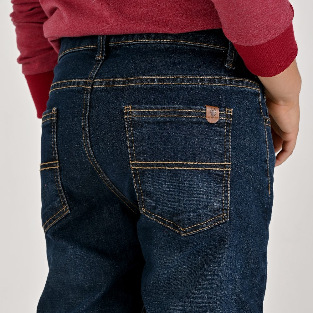 Pantalón de Mezclilla Yale Boys Slim Fit 3641 Azul Zafiro