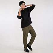 Playera Caballero Supply Company Cuello Polo Manga Larga Regular Fit 7085 Negro