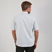 Camisa Yale Para Caballero Chazarilla Manga Corta Classis Fit 4709 Gris Perla