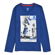 Playera Yale Boys Cuello Redondo Manga Larga Fit 6961 Marino