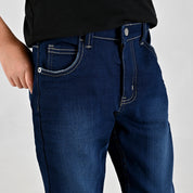 Pantalón de Mezclilla Yale Boys Slim Fit 3136 Marino