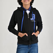 Sudadera Yale Boys Con Capucha y Cierre Fit 7085 Negro