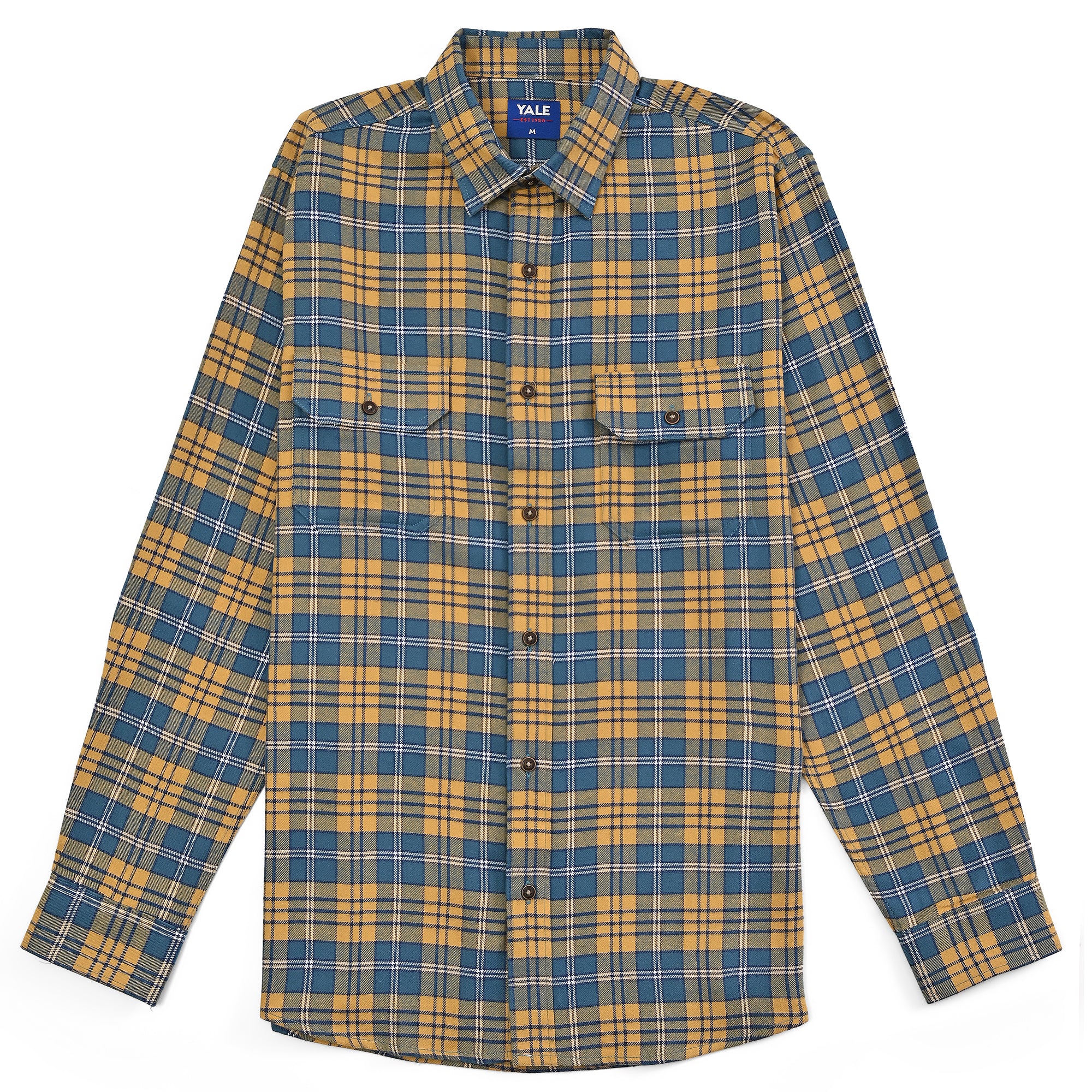 Camisa Yale Para Caballero Manga Larga Regular Fit 5463 Avellana