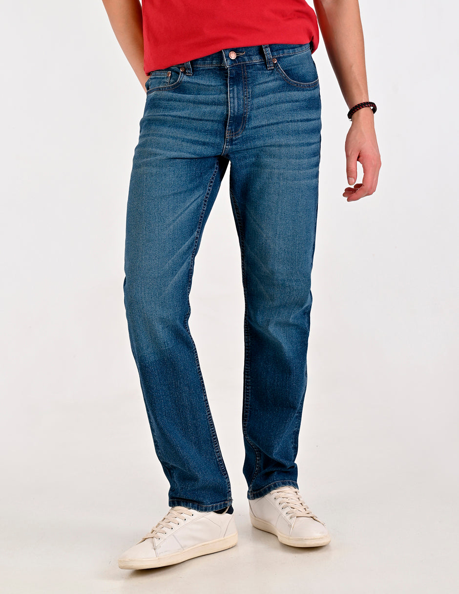 Pantalón de Caballero Mezclilla Supply Company Classic Fit 2944 marino entintado