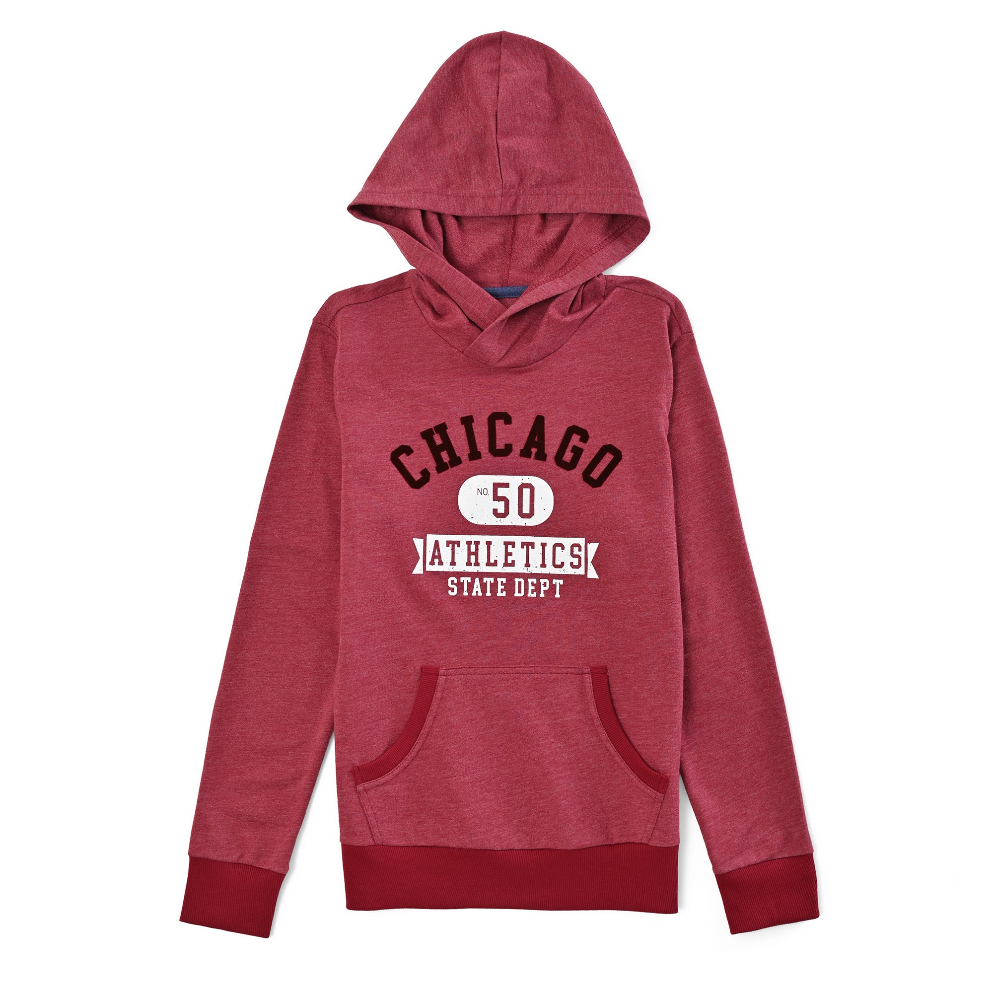 Sudadera Yale Boys Con Capucha Fit 7084 Guinda