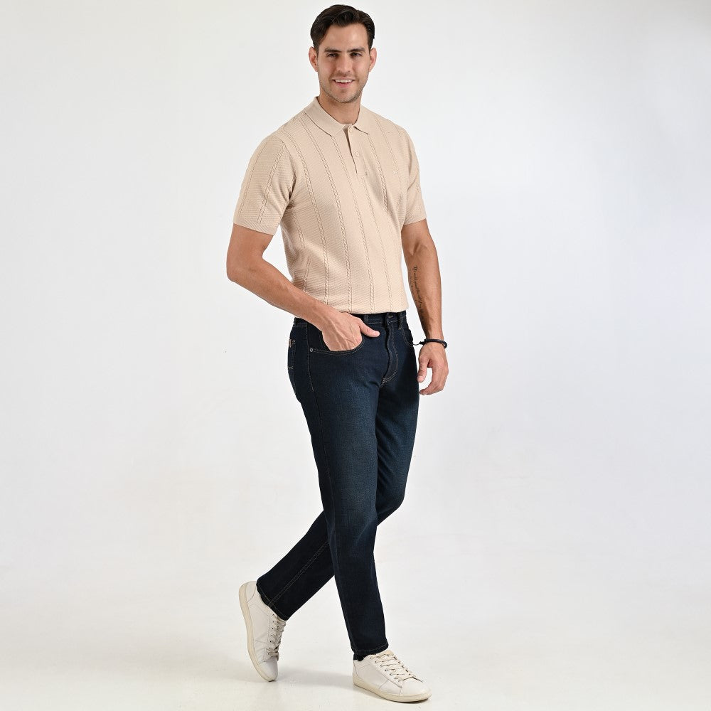 Pantalón de Mezclilla Yale Para Caballero Classic Fit 2028 Azul petróleo