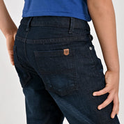 Pantalón de Mezclilla Yale Boys Slim Fit 3641 Marino