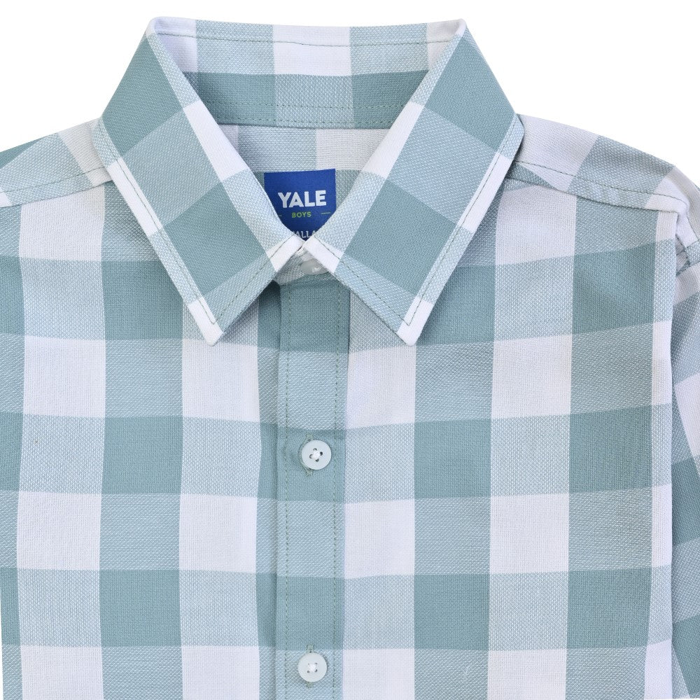 Camisa Yale Boys Manga Larga Regular Fit 4671 Verde