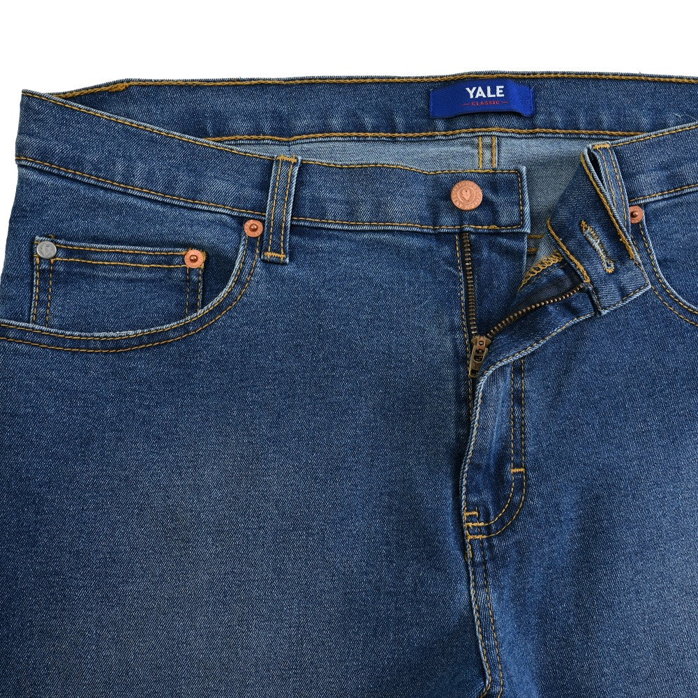 Pantalón de Mezclilla Yale Para Caballero Classic Fit 2091 Azul Plumbago