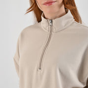 Sudadera Para Dama Supply Company Cuello Alto Con Cierre Fit 6910 Arena