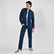 Camisa Caballero Supply Company Manga Larga Slim Fit 4562 Azul Pizarra