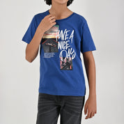 Playera Yale Boys Cuello Redondo Manga Corta Fit 6961 Marino