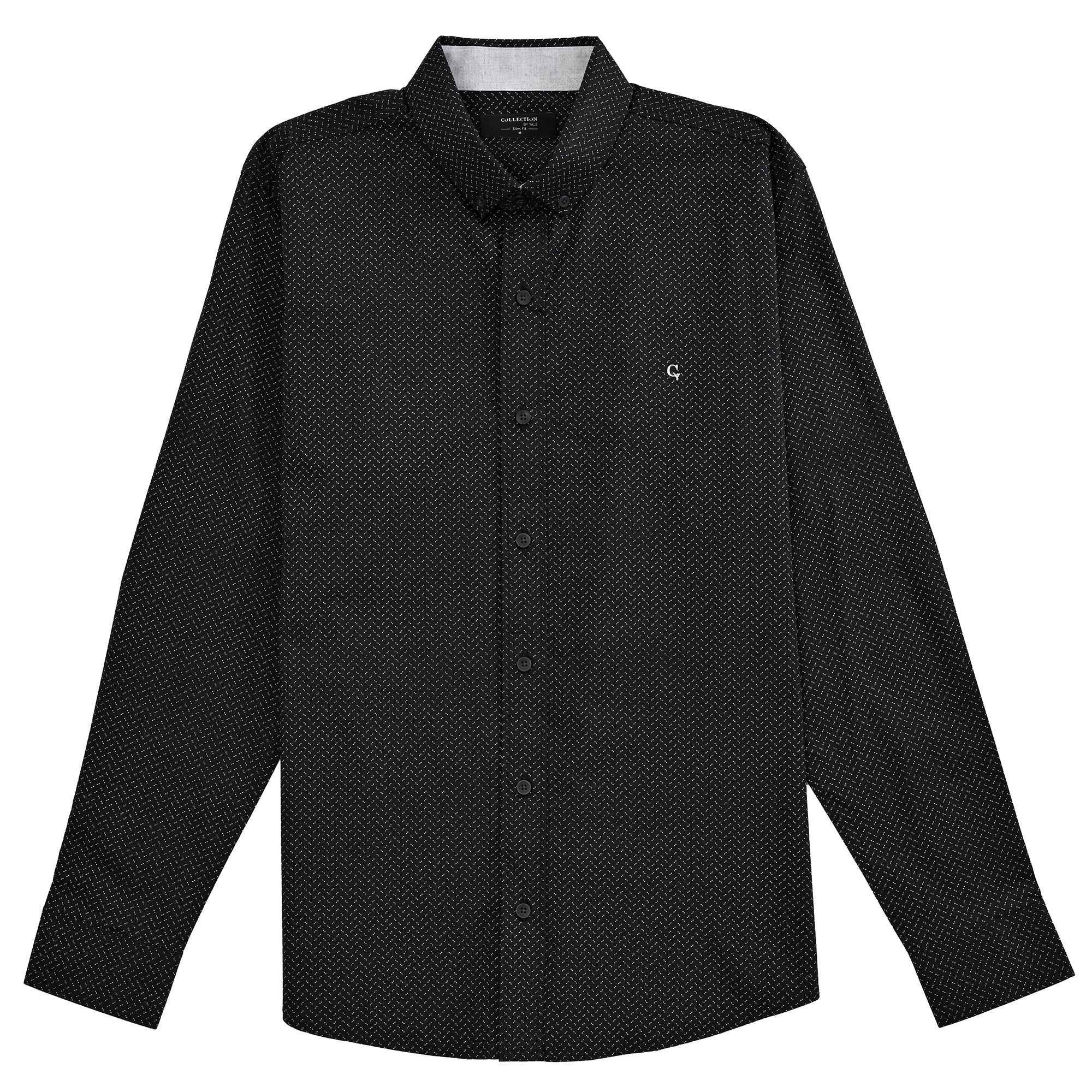 Camisa Yale Collection Para Caballero Manga Larga Slim Fit 4604 Negro