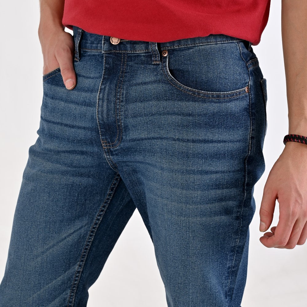 Pantalón de Caballero Mezclilla Supply Company Classic Fit 2944 marino entintado