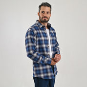Camisa Yale Para Caballero Manga Larga Regular Fit 4640 Azul