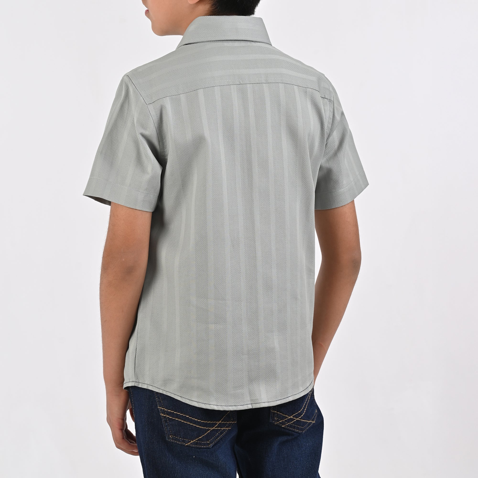 Camisa Yale Boys Manga Corta Regular Fit 4658 Verde