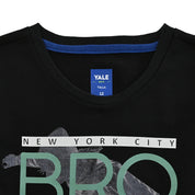 Playera Yale Boys Cuello Redondo Manga Corta Fit 6961 Negro
