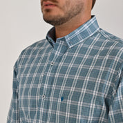 Camisa Yale Para Caballero Manga Larga Regular Fit 4890 Verde