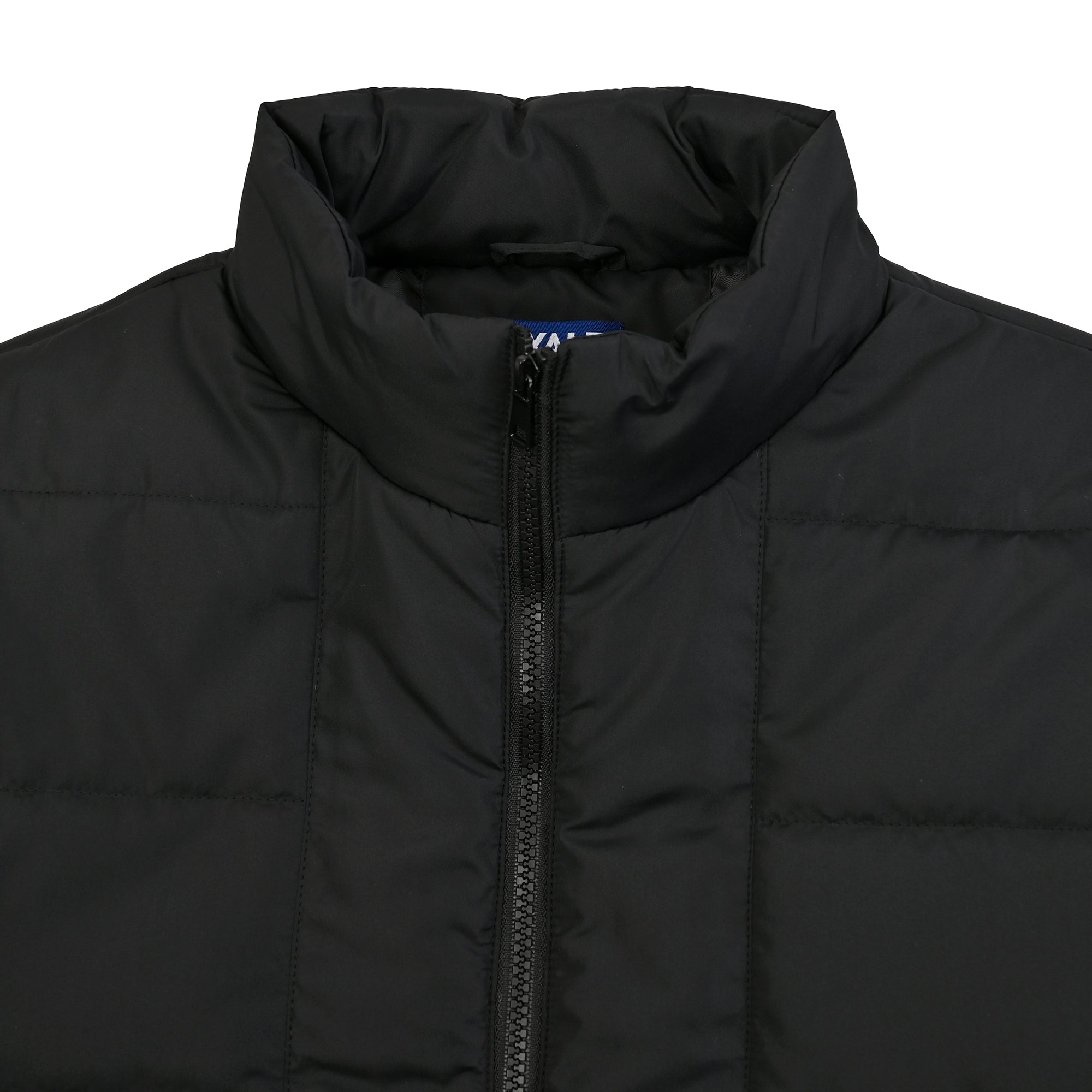 Chamarra Yale Para Caballero Capitonada Sin Capucha Regular Fit 6902 Negro