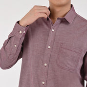 Camisa Caballero Supply Company Manga Larga Slim Fit 4561 Vino