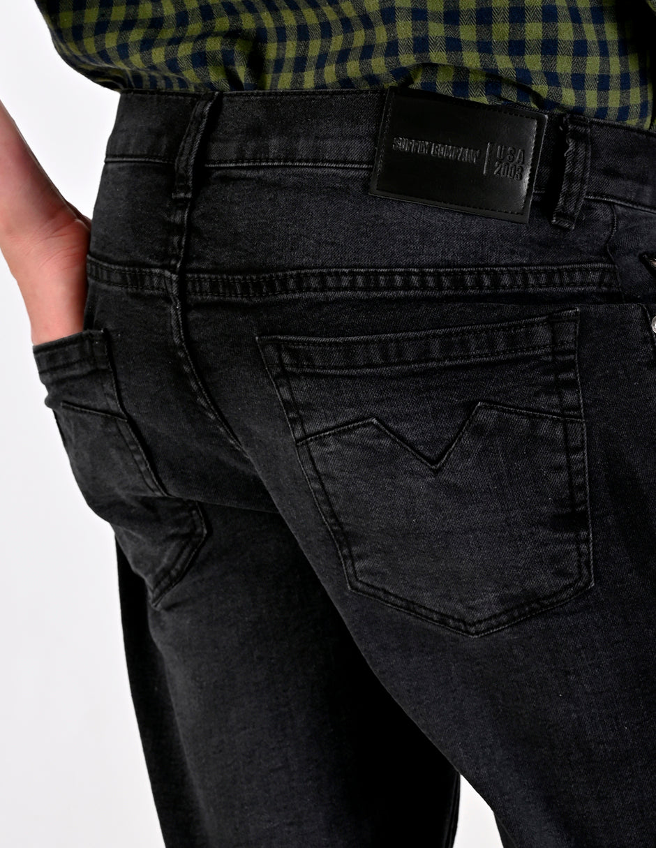 Pantalón de Caballero Mezclilla Supply Company Classic Fit 2944 Negro